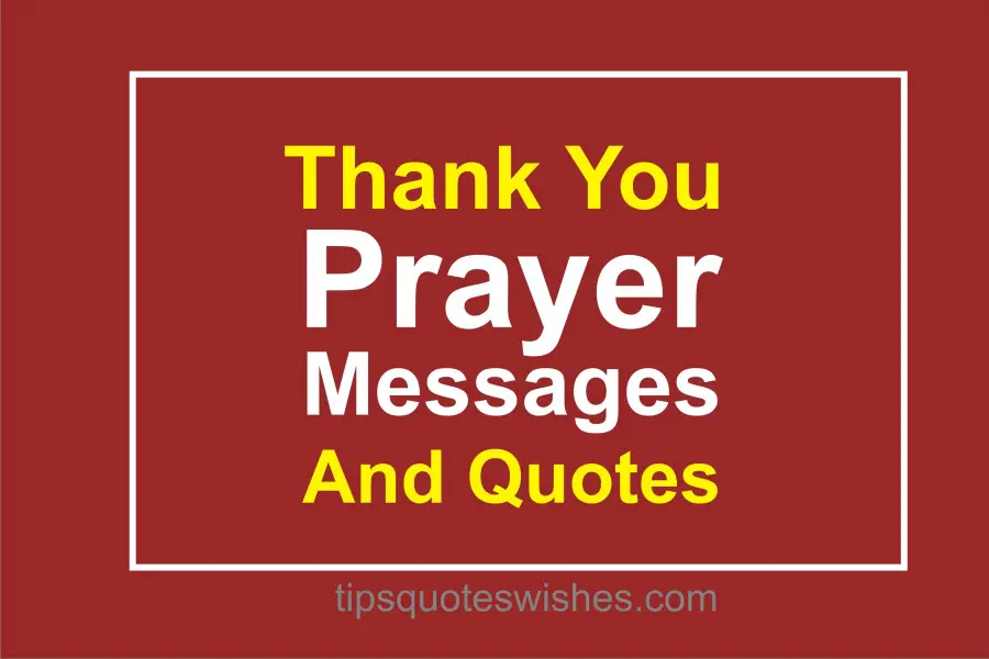 Thank You Prayer Message