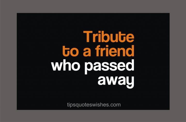 50 Emotional Tribute To A Friend Who Passed Away Quotes And Messages