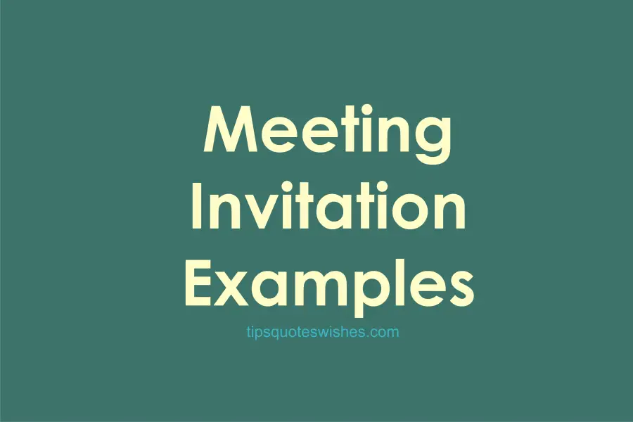 50 Short And Professional Sample Meeting Invitation Message / Email