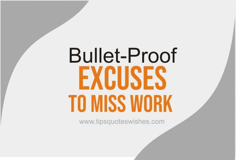 Bullet-Proof 10 Really Unusual Sick Day Excuses To Miss Work