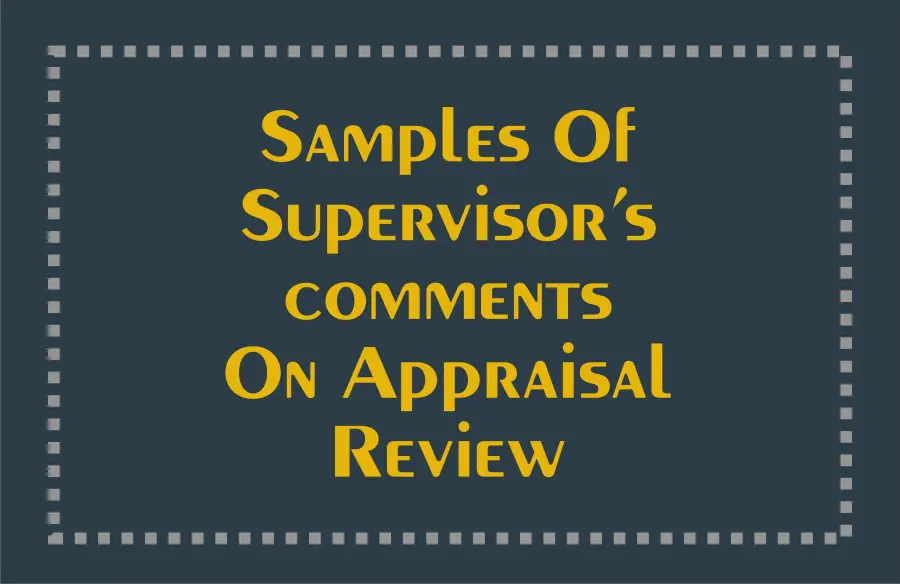 Employers Comments On Appraisal