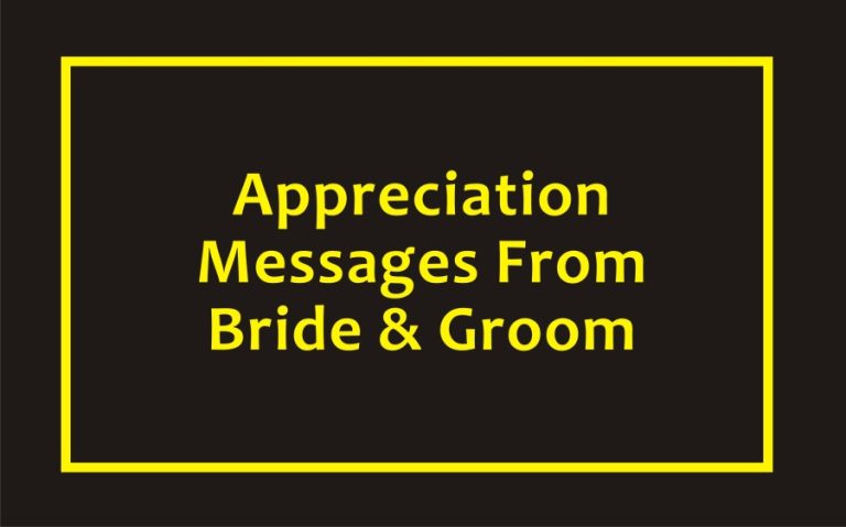 110 Wedding Thank You Messages From Bride And Groom