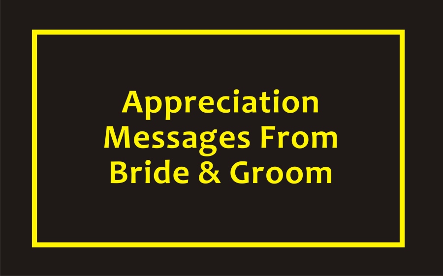 Wedding Thank You Messages From Bride And Groom