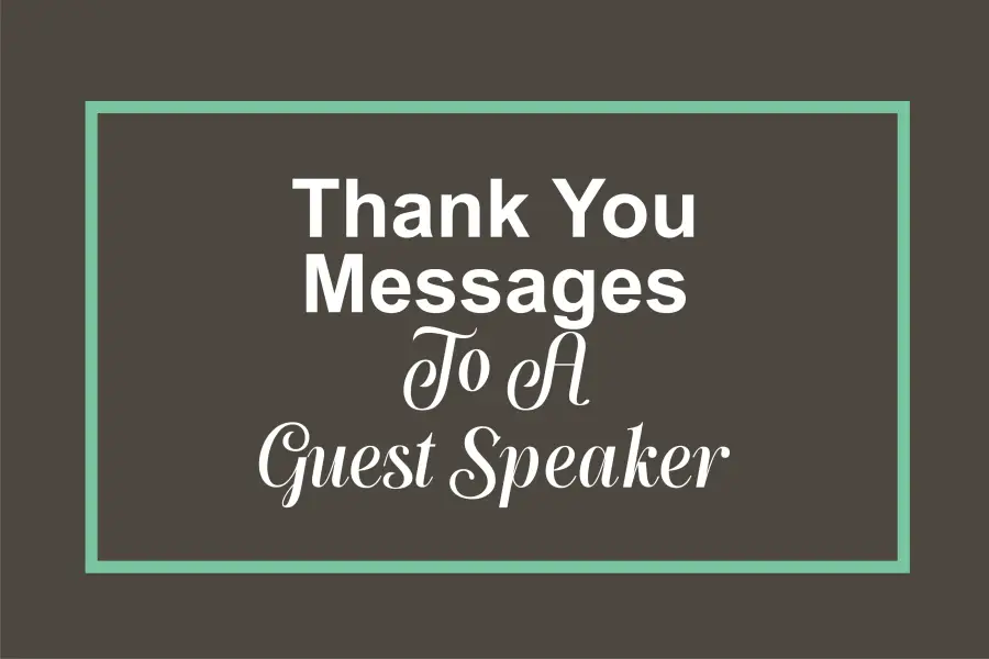 how to say thank you after a speech