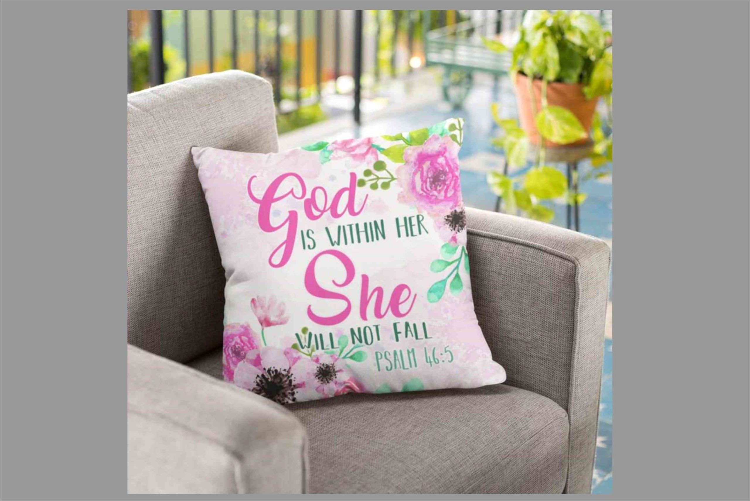 Christian Pillow: Psalm 46:5 Throw Pillow