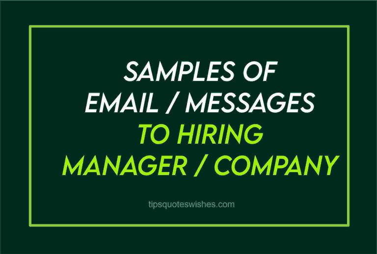 [2024] Catchy And Short Message To Hiring Manager Sample To Stand Out