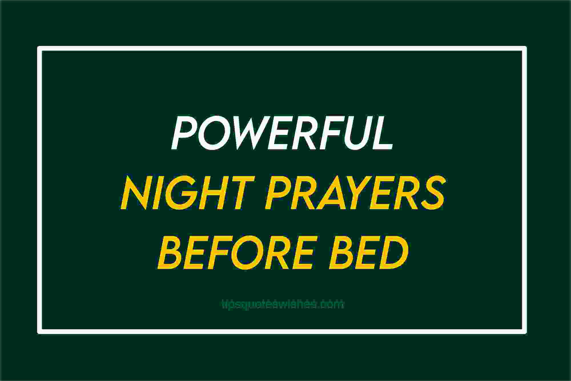 Powerful Night Prayer For Family
