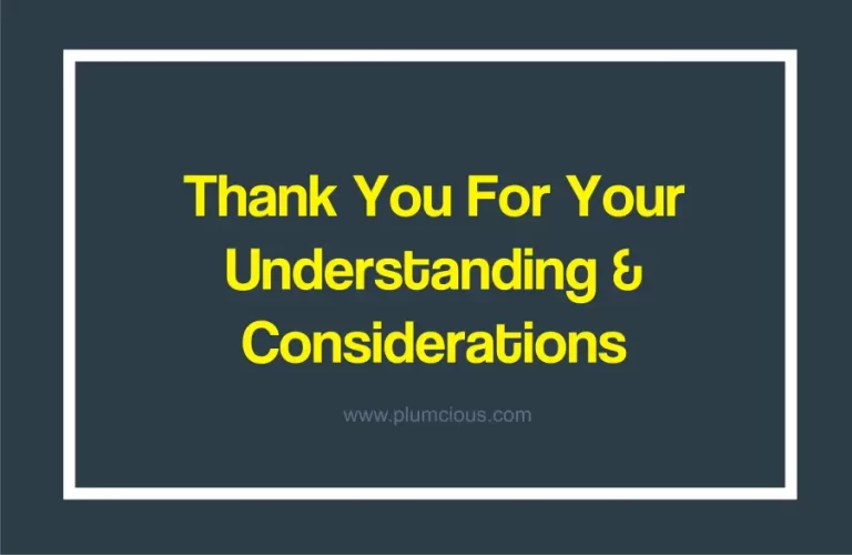 100 Thank You For Your Understanding And Consideration Messages / Quotes