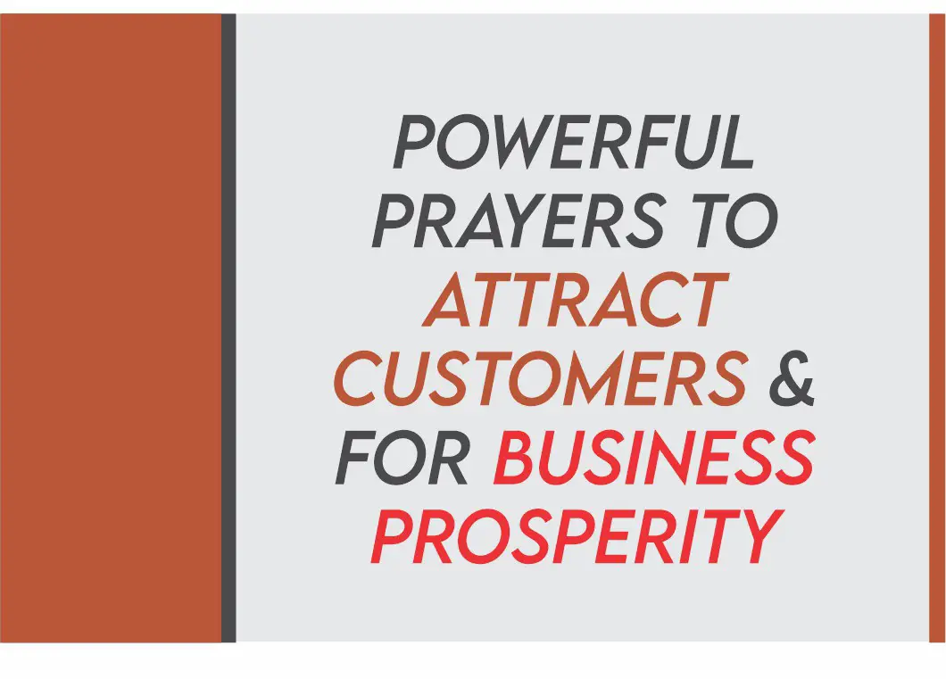 powerful prayer to attract customers