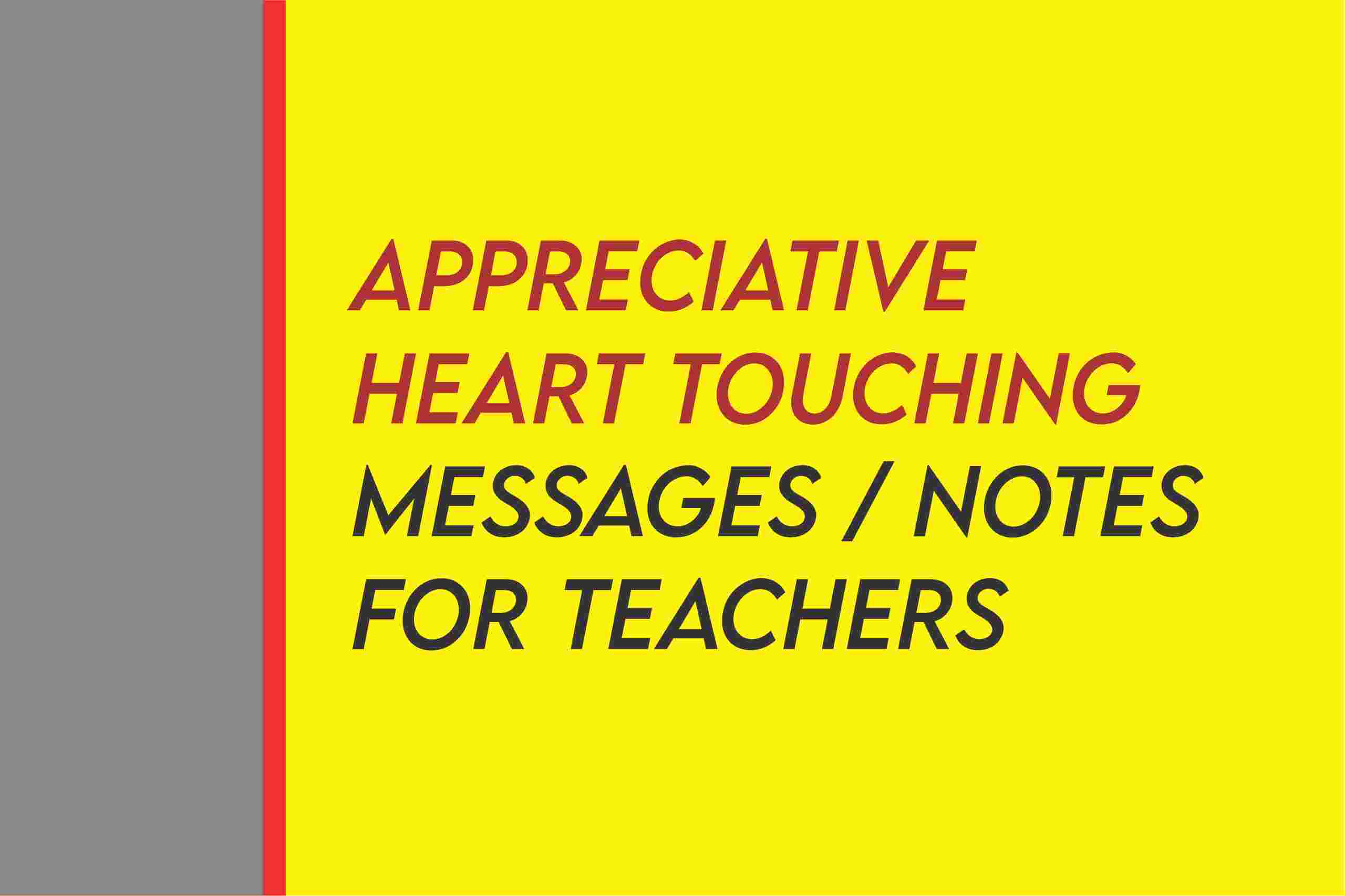 Heart Touching Message For Teachers From Parents