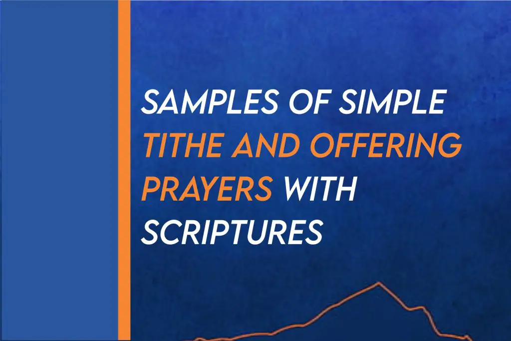 30+ Short Powerful Simple Offering Prayer and Scriptures To Use In