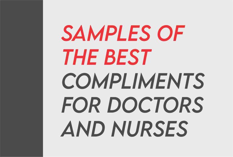 80 Samples of The Best Compliments For Doctors And Nurses