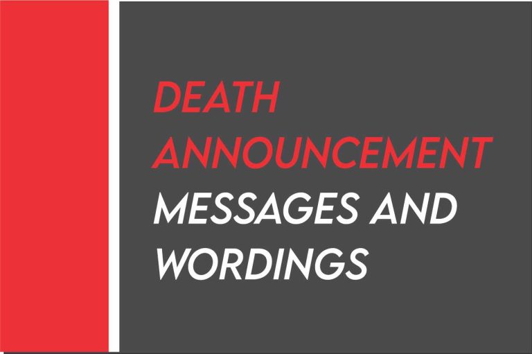 50 Samples Of Death Announcement Message, And Wordings